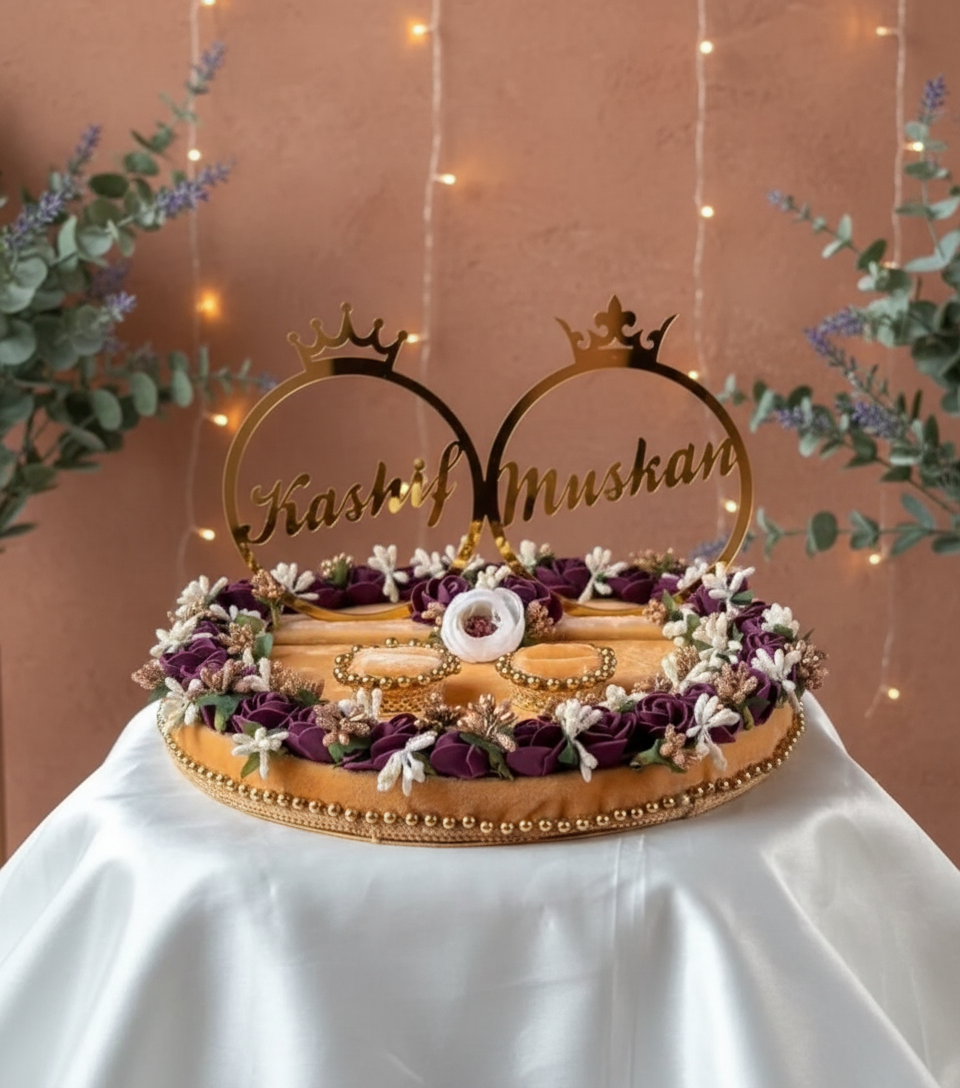 Elegant Customized Engagement Ring Tray