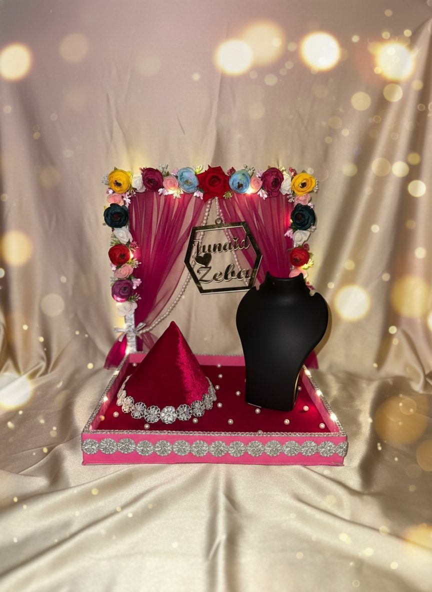 Traditional Anklets and Necklace Tray Set