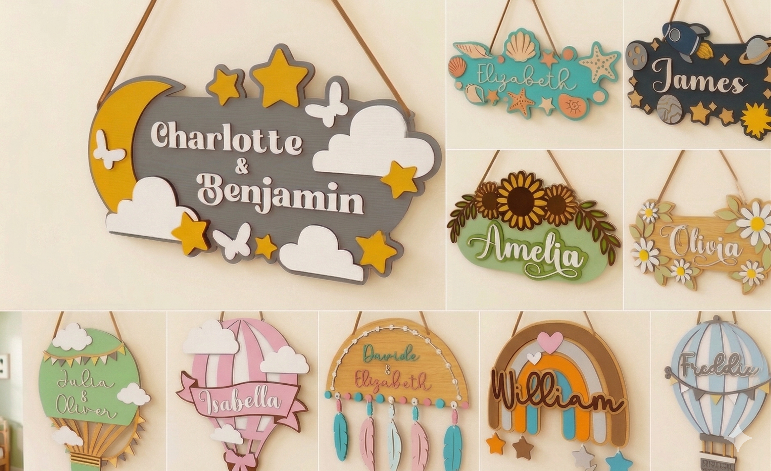 Une touche unique pour sa chambre - Porte-prénom personnalisé