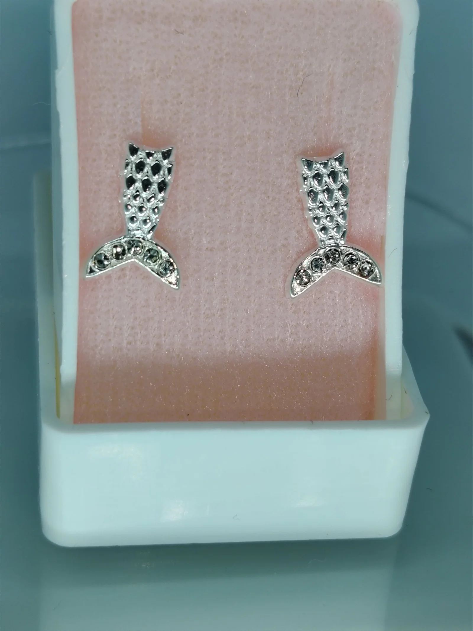 Aretes de cola de sirena en plata