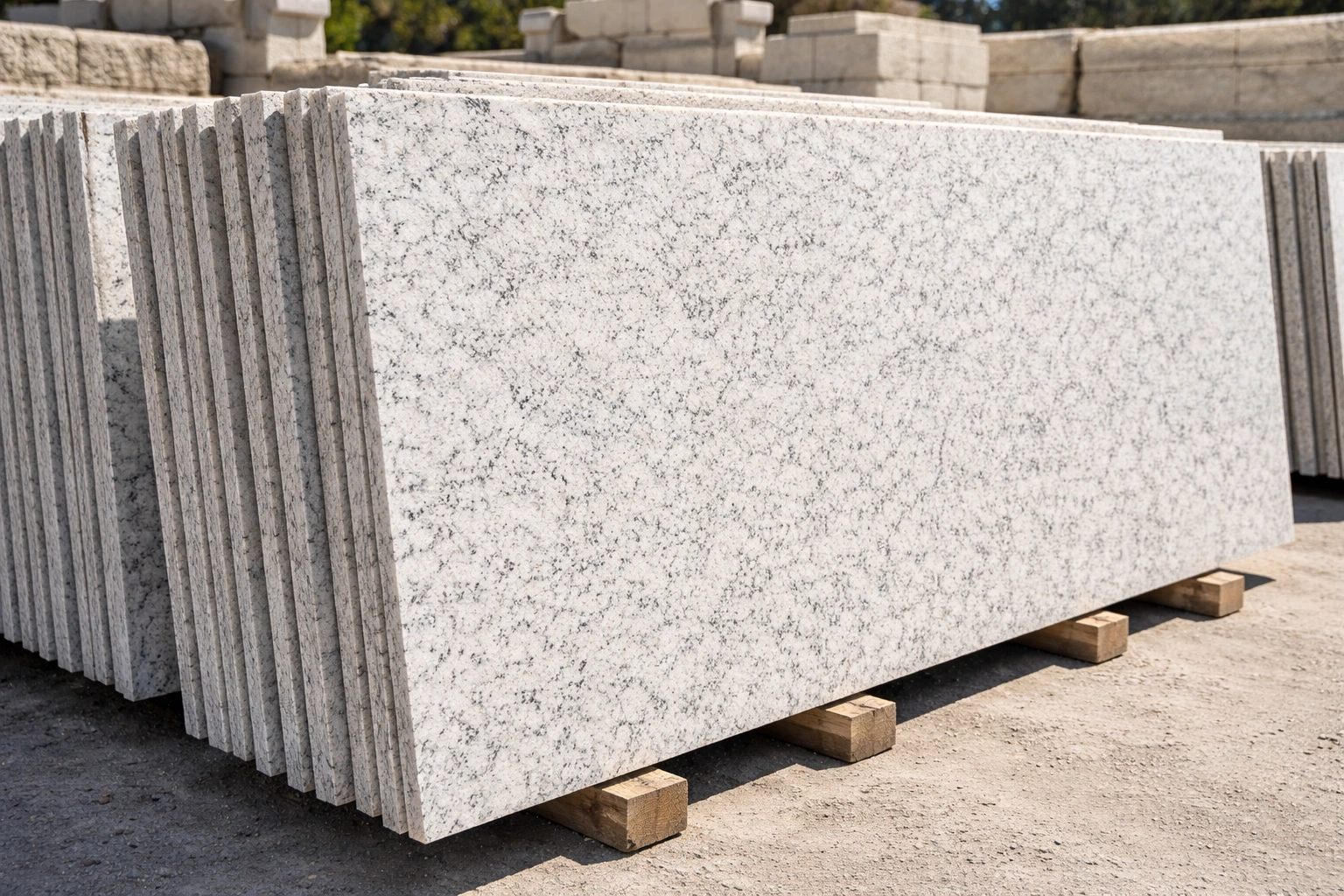 P - White Granite