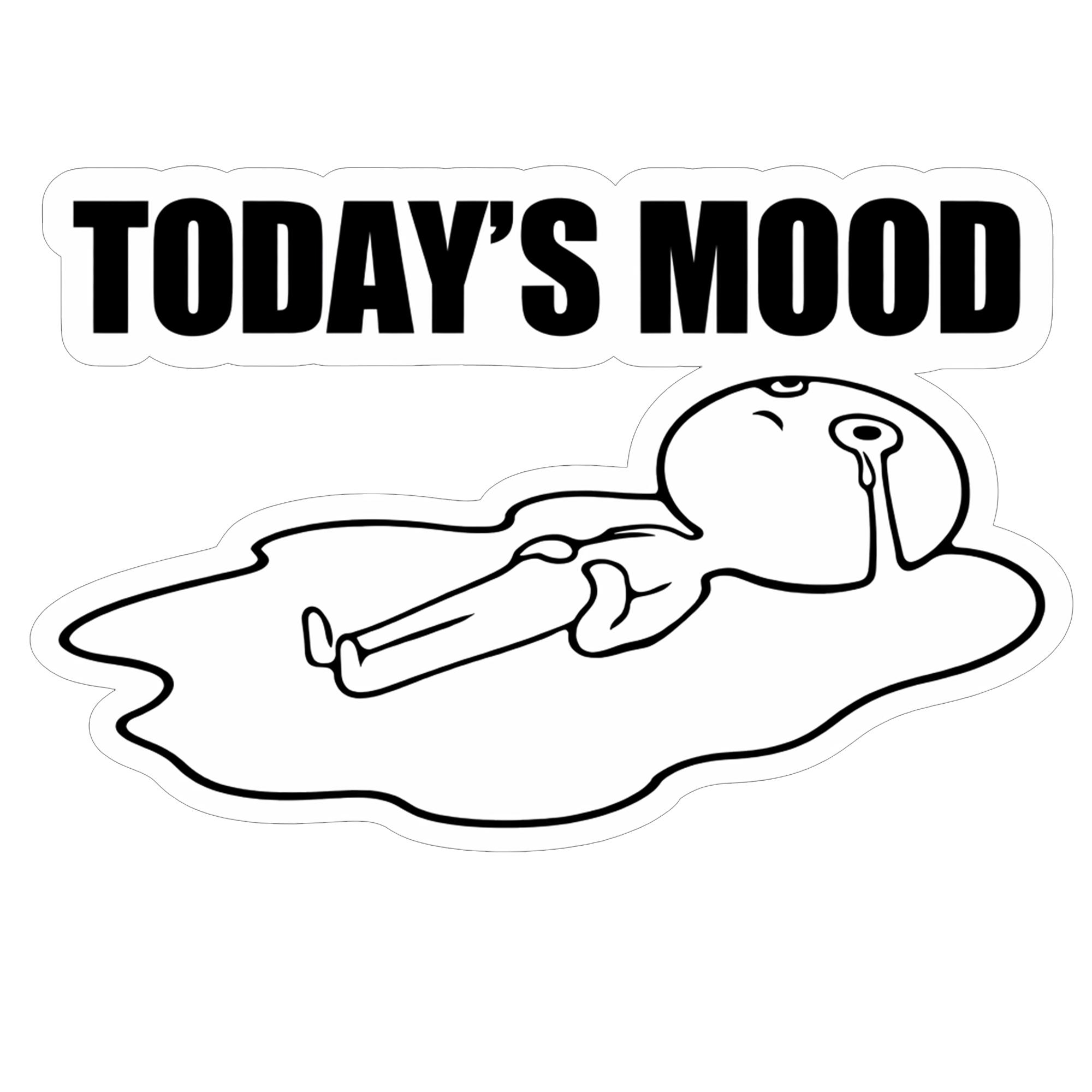 Today’s Mood On The Floor – (Sticker & Magnet)