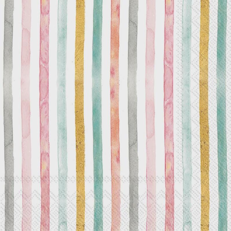 Decoupage Napkins,  Stripe Napkins, Set of 2 Lunch Size, #430