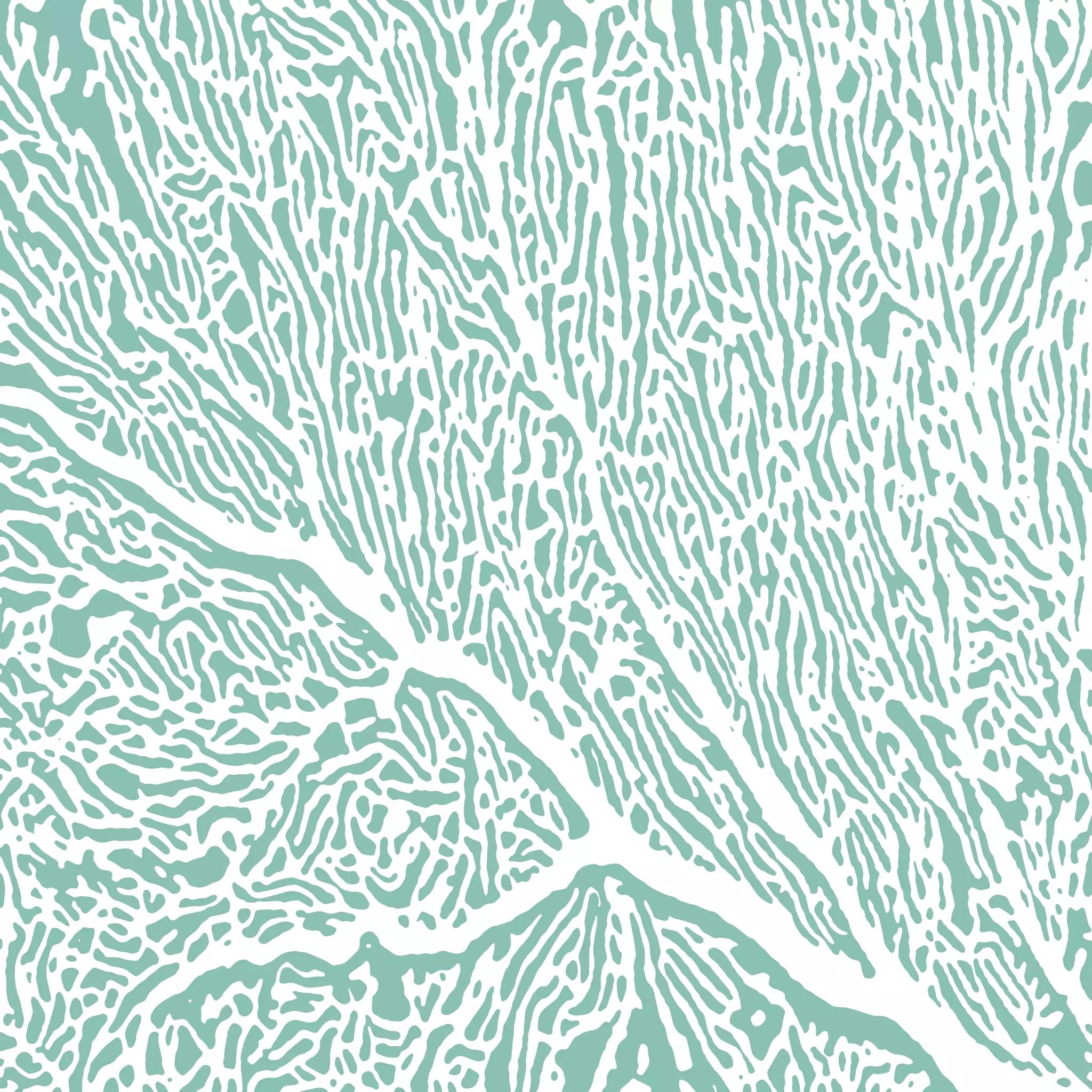 Decoupage Napkins, Turquoise Coral Napkins, Set of 2 Lunch Size, #0240