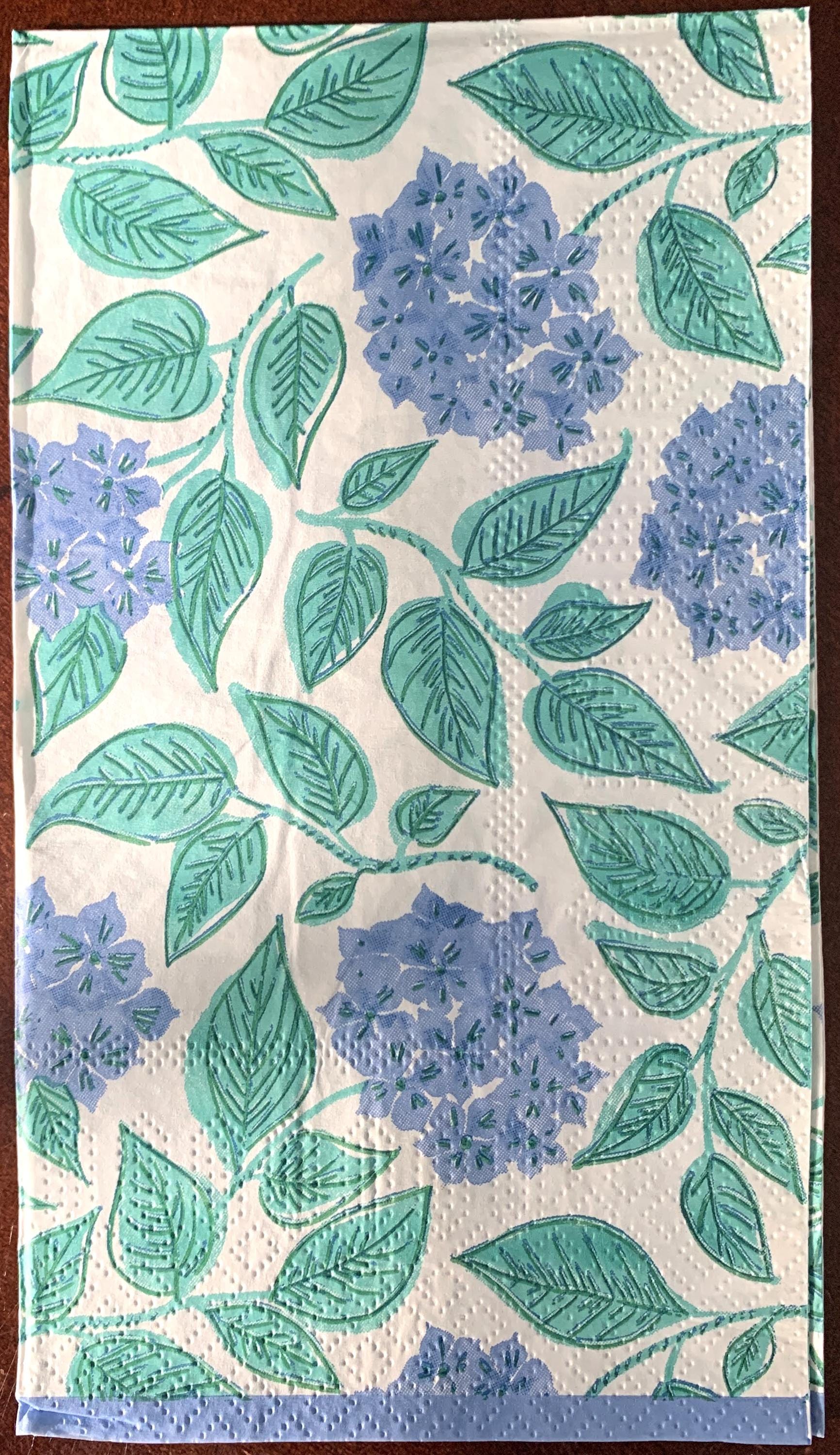 Decoupage Napkins, Blue Flower Napkins, Set of 2 Dinner Size, #0301
