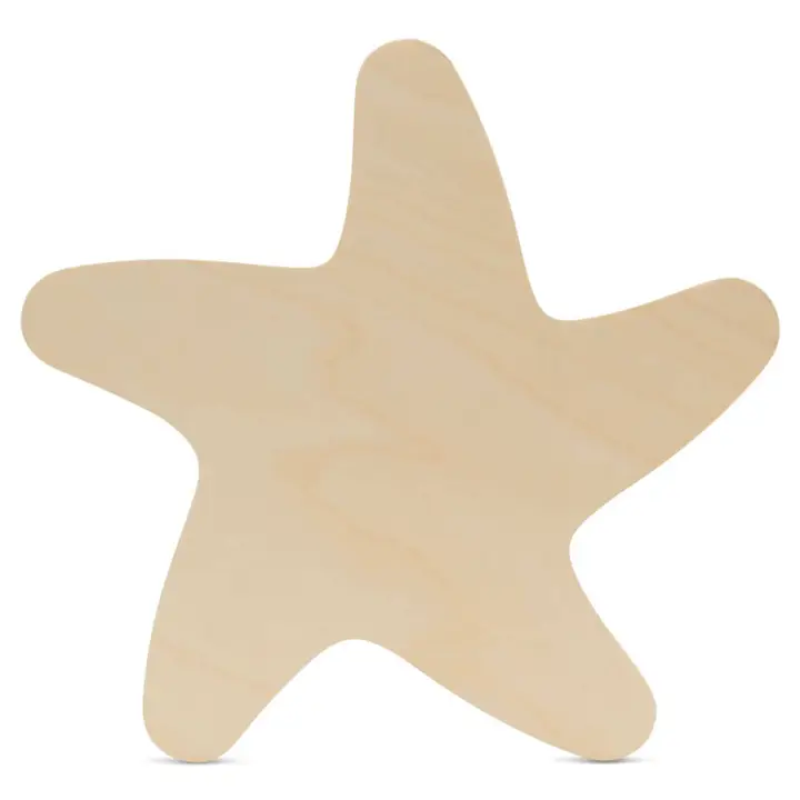 Wood Starfish Cutout, 12"