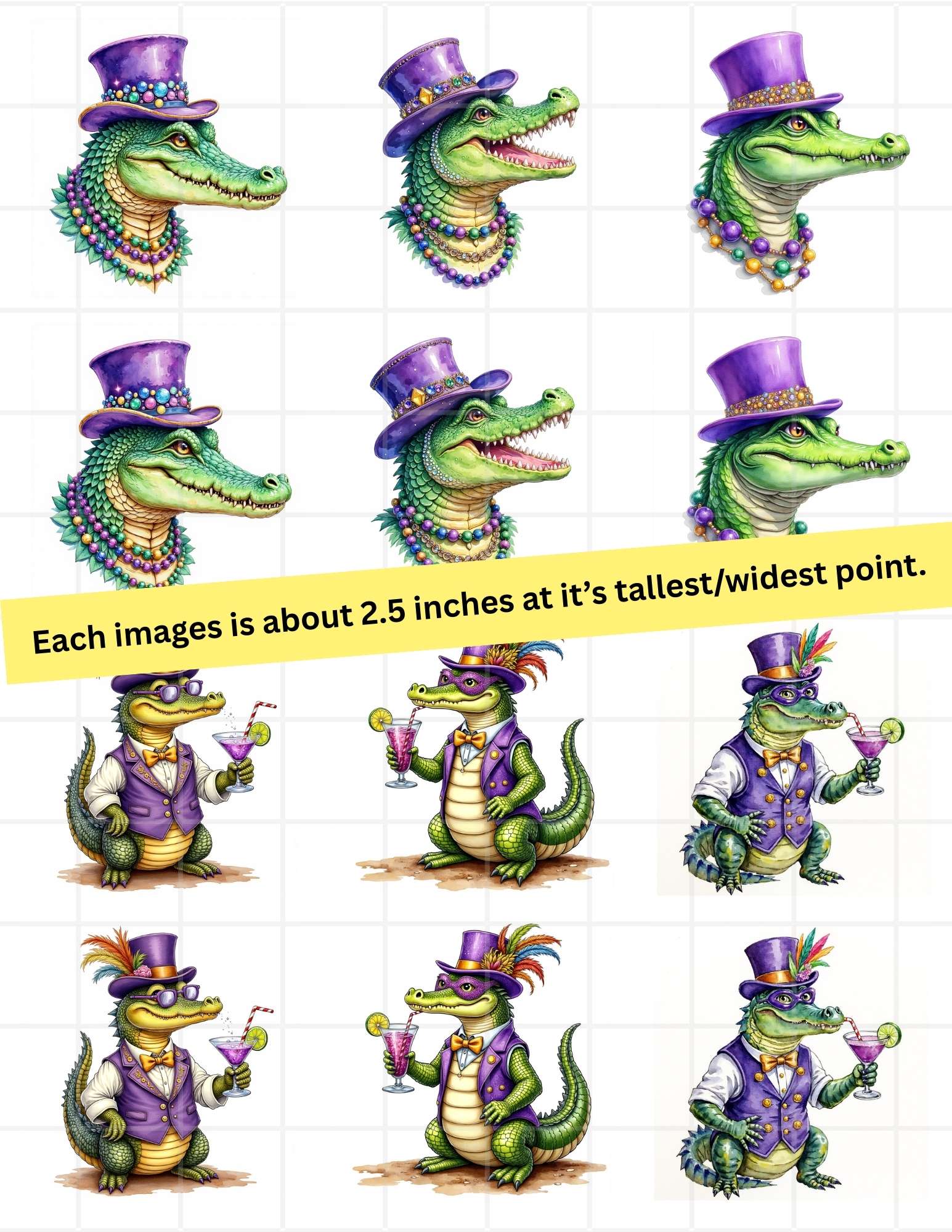 Mardi Gras Rice Paper FREE SHIPPING, 12 Images, Two Sizes Decoupage Paper, MardiGras2