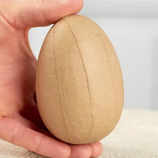 Unfinished Paper Mache Egg - 4" X 3" Diameter