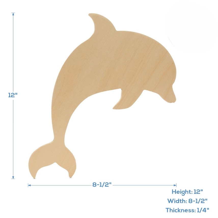 Wood Dolphin Cutout
