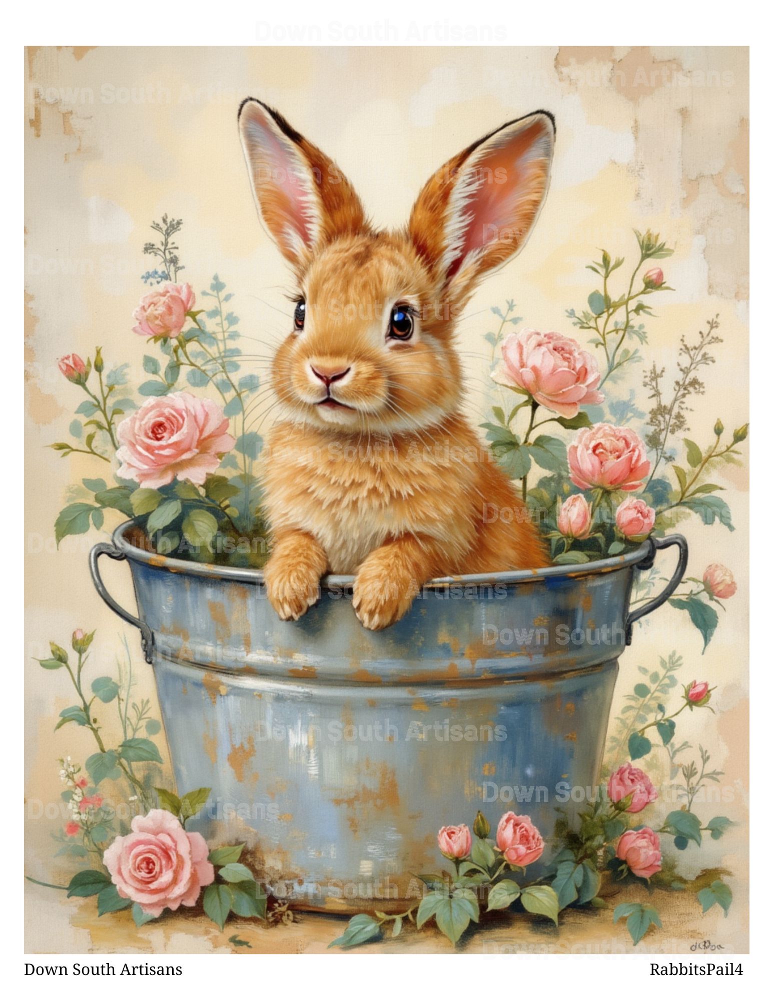 Rabbit in a Bucket Rice Paper, 8 image choices