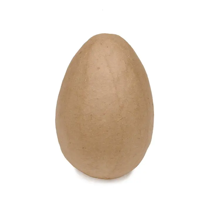 Unfinished Paper Mache Egg - 4" X 3" Diameter