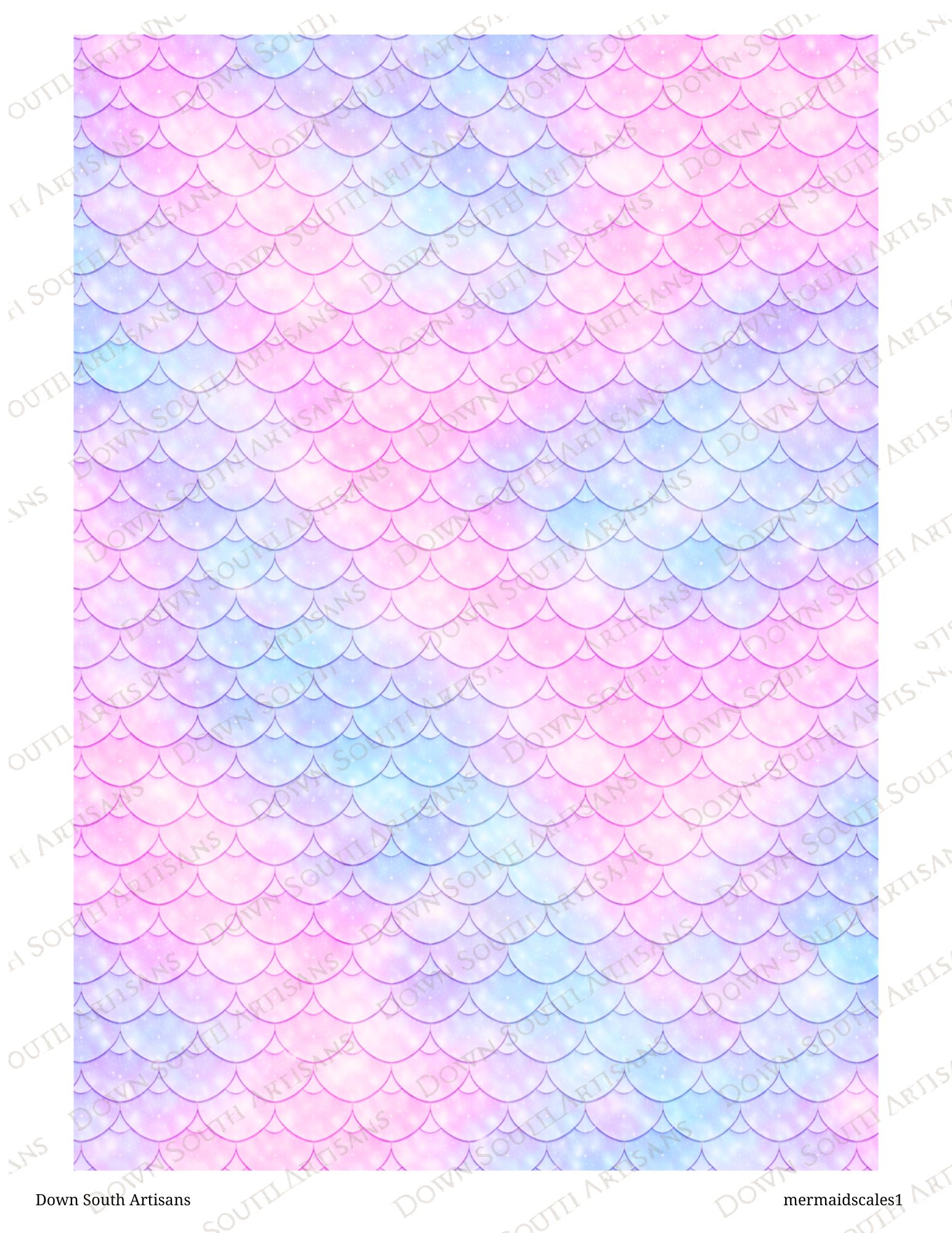 Mermaid Scales Decoupage Rice Paper, mermaidscales1