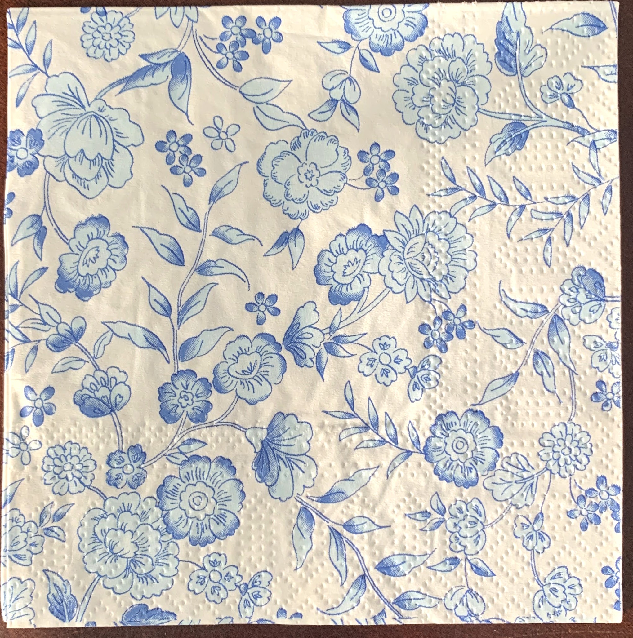 Blue Floral Paper Napkin
