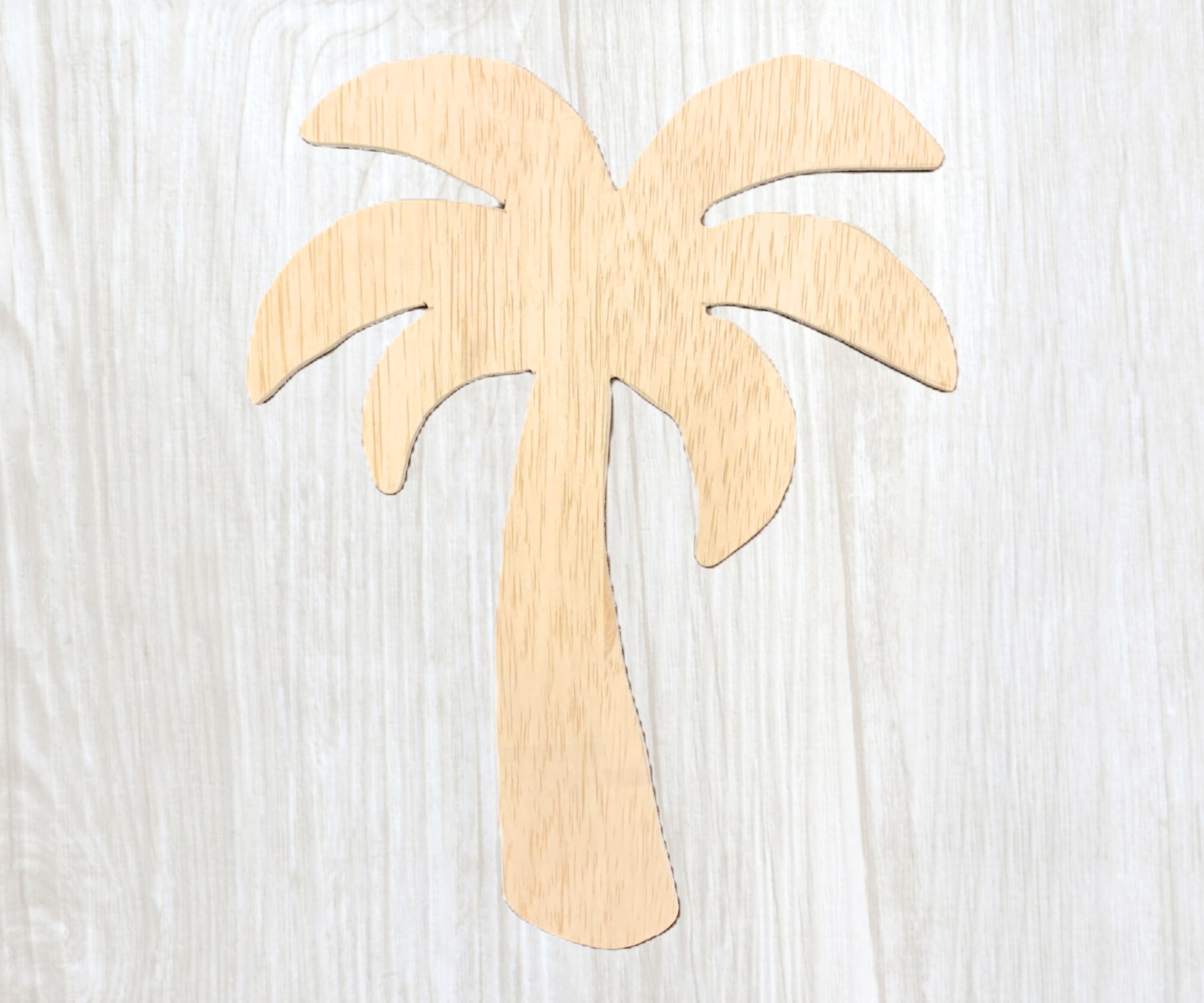Wood Palm Tree Cutout, 12"