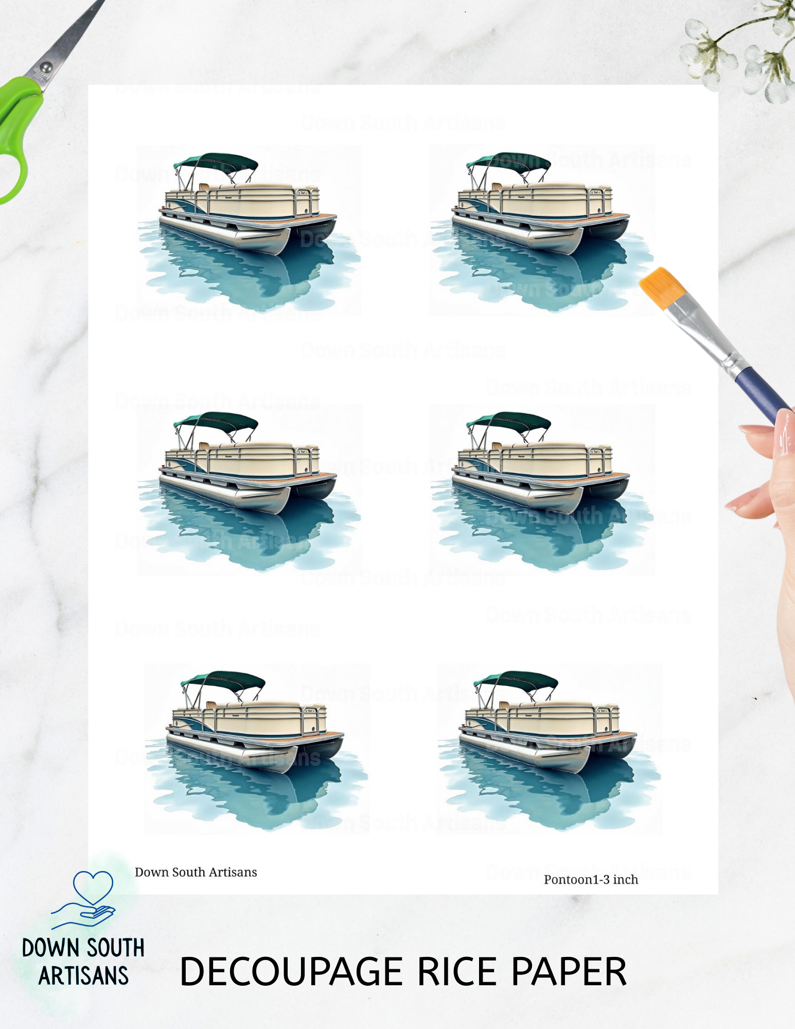 Pontoon Boat Rice Paper