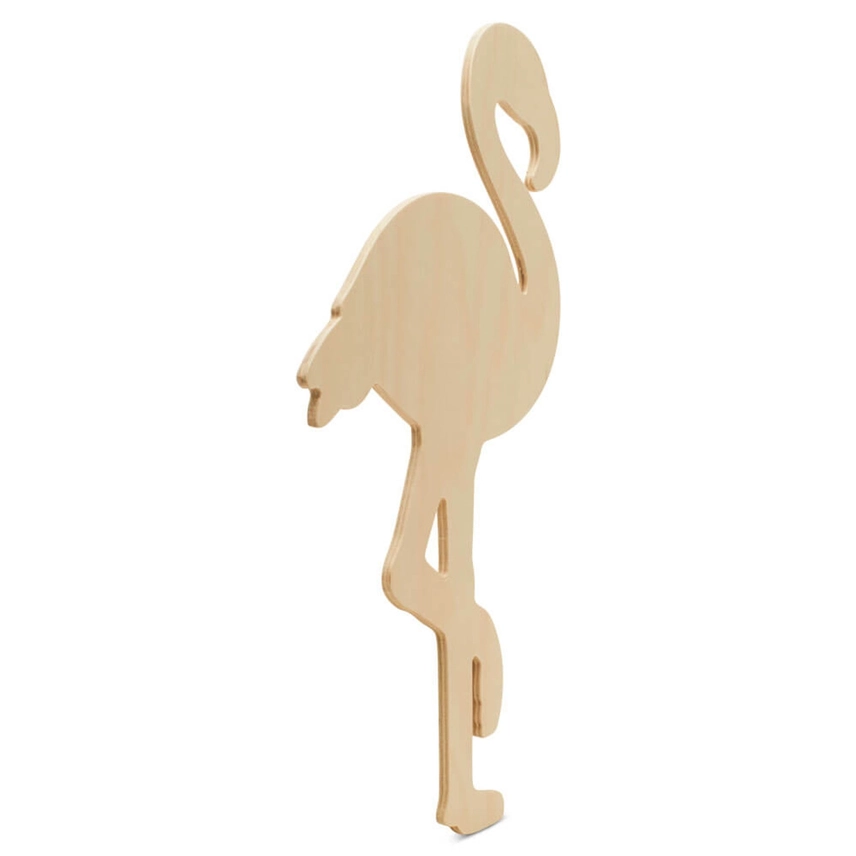 Flamingo Wood Cutout, 16"