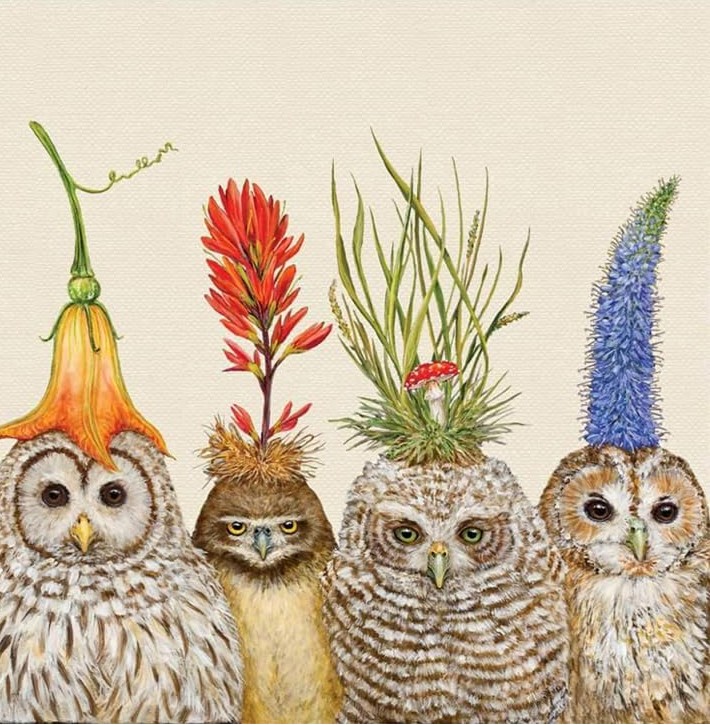 Decoupage Napkins, Big Hat Night Napkins, Set of 2 Cocktail Size, #1004