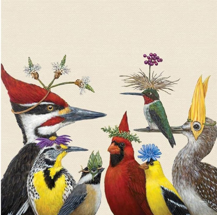 Decoupage Napkins, Woody's Annual Party Napkins, Set of 2 Cocktail Size, #1003