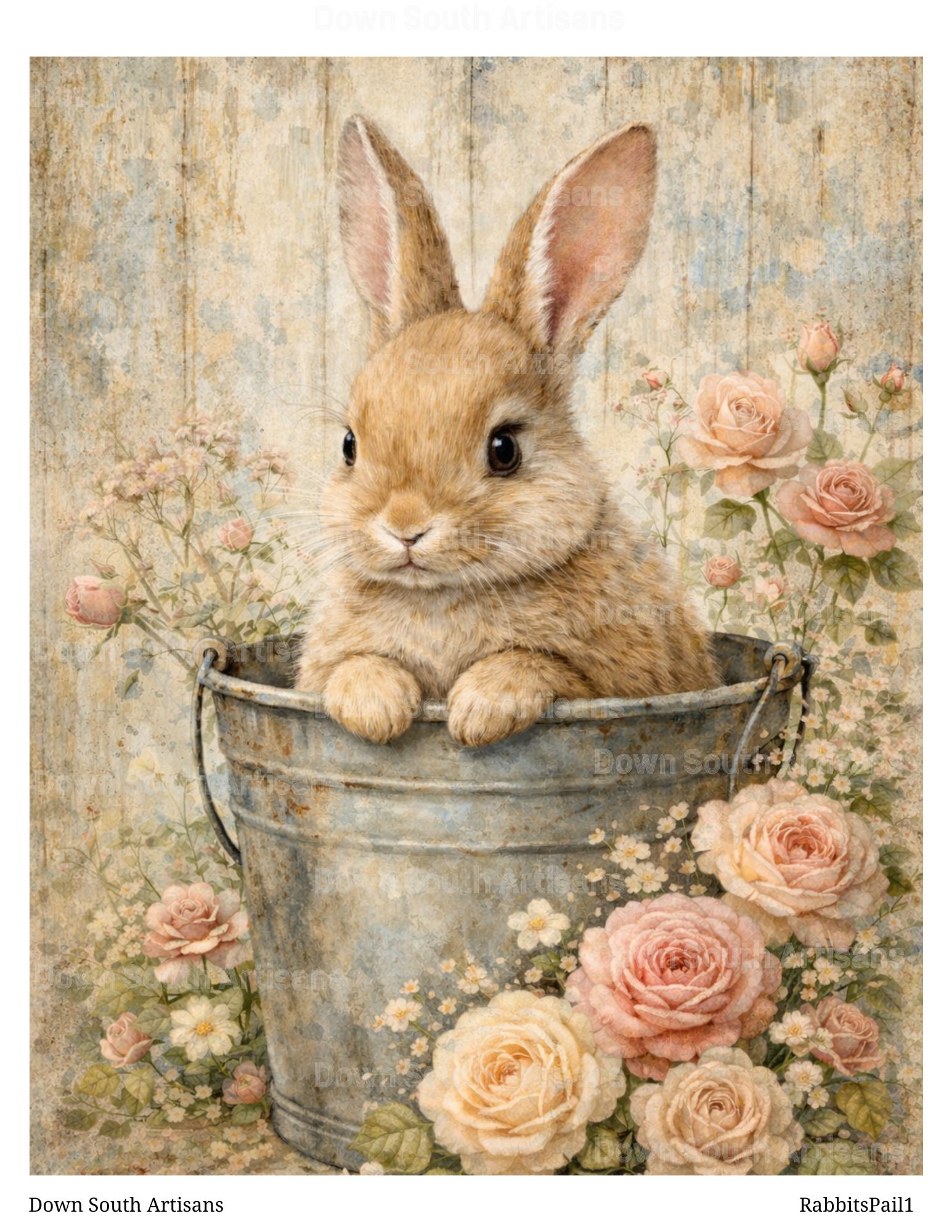 Rabbit in a Bucket Rice Paper, 8 image choices