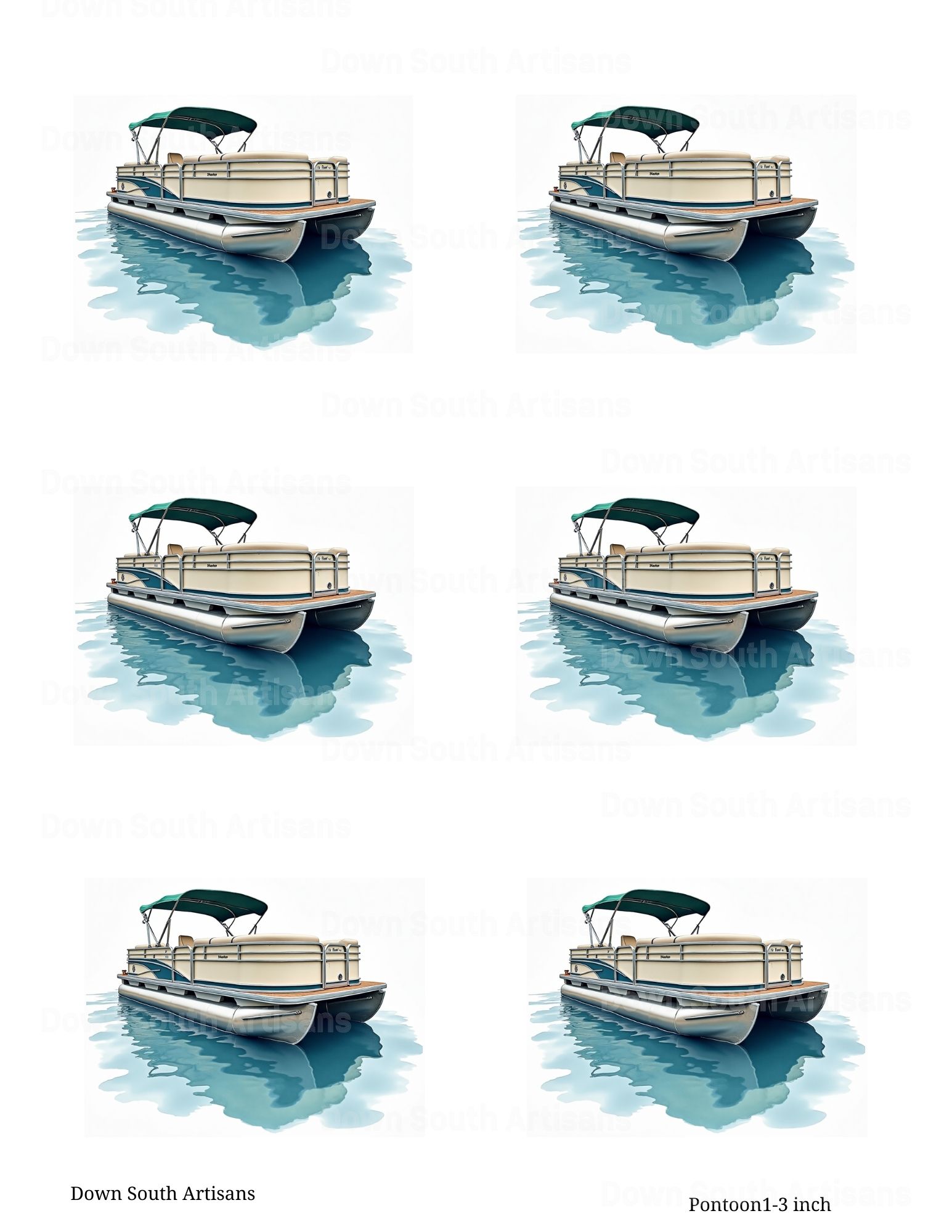 Pontoon Boat Rice Paper  