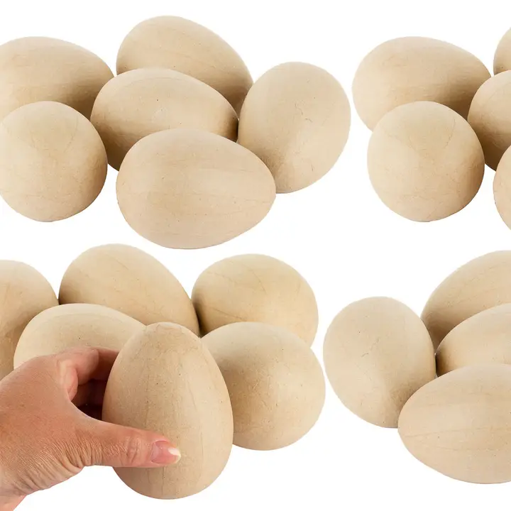 Unfinished Paper Mache Egg - 4" X 3" Diameter