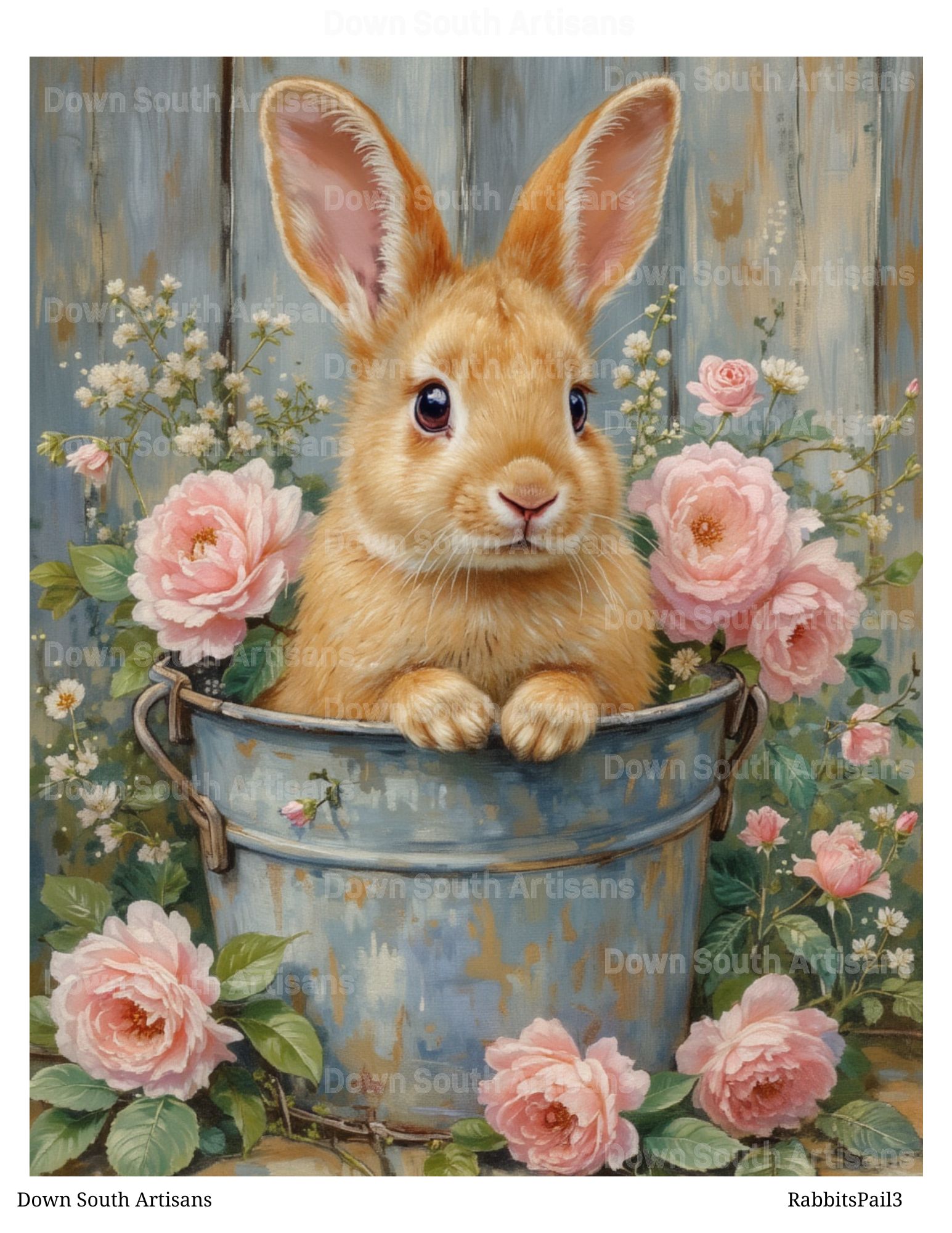 Rabbit in a Bucket Rice Paper, 8 image choices