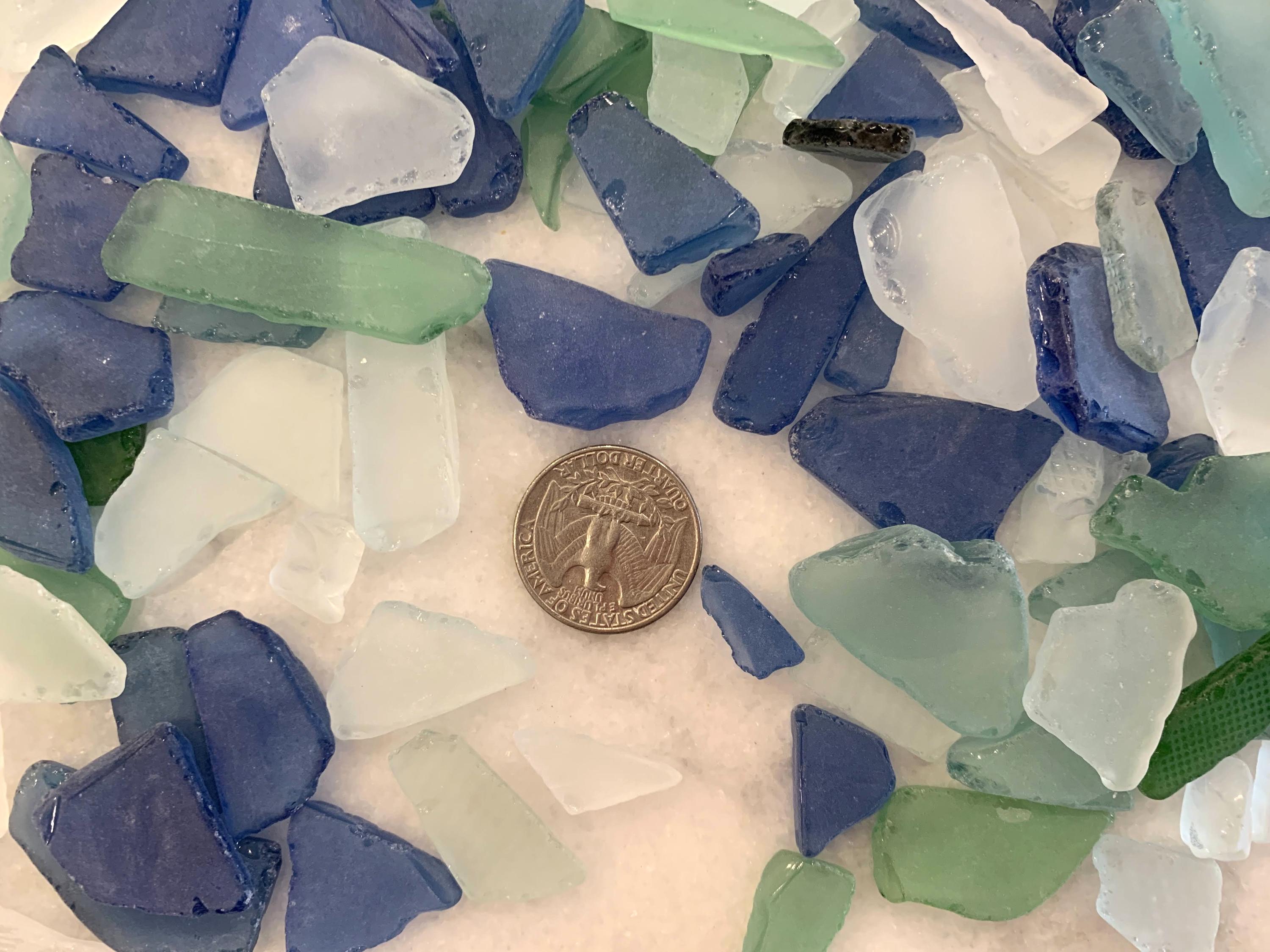 Multicolor Tumbled Sea Glass (.5 to 2 inch) pieces
