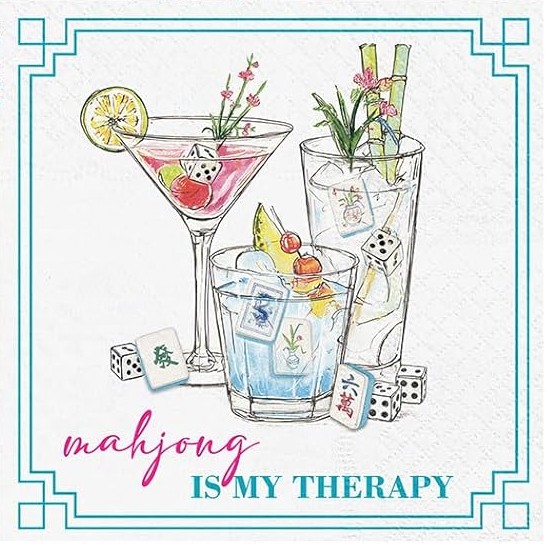 Decoupage Napkins, Mahjong napkins, Set of 2 Cocktail Size, #743