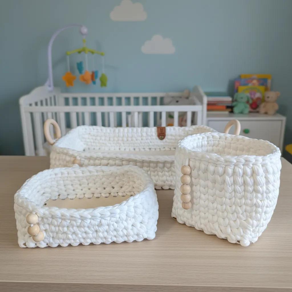 Ensemble plateau et paniers - Rangement et déco