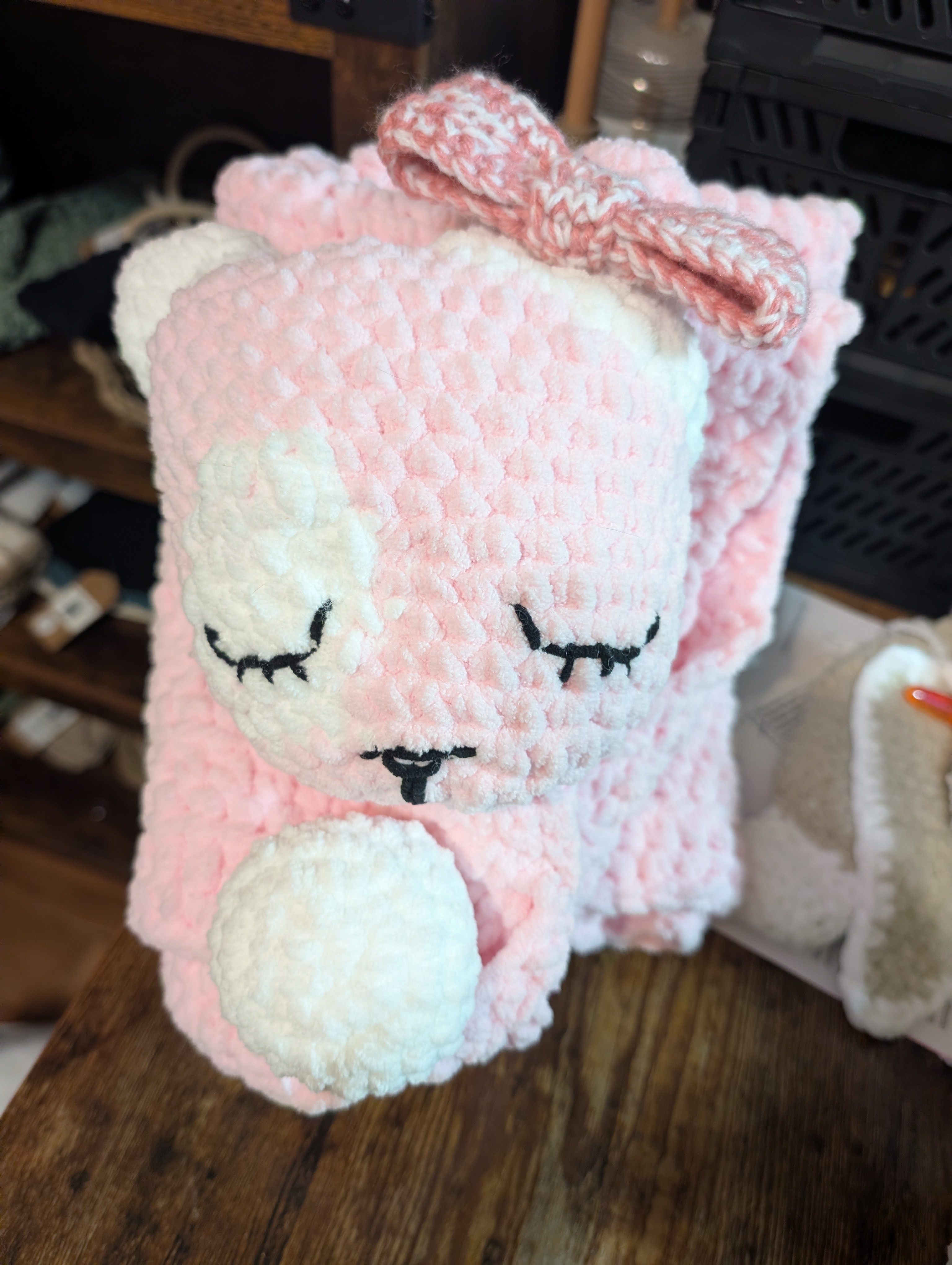 Couverture peluche rose pour enfant