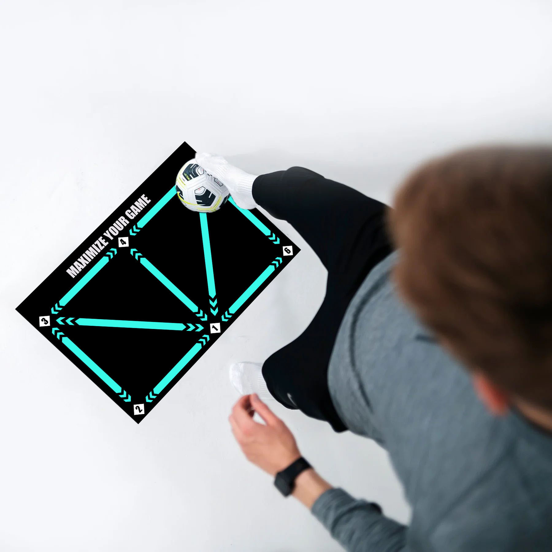 Soccer Skills Training Mat - Indoor Footwork Trainer