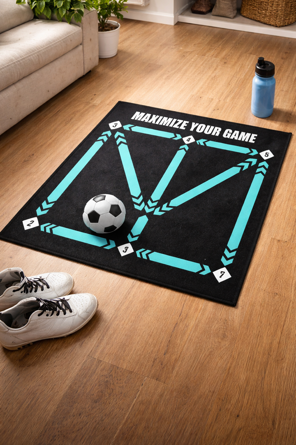 Soccer Skills Training Mat - Indoor Footwork Trainer