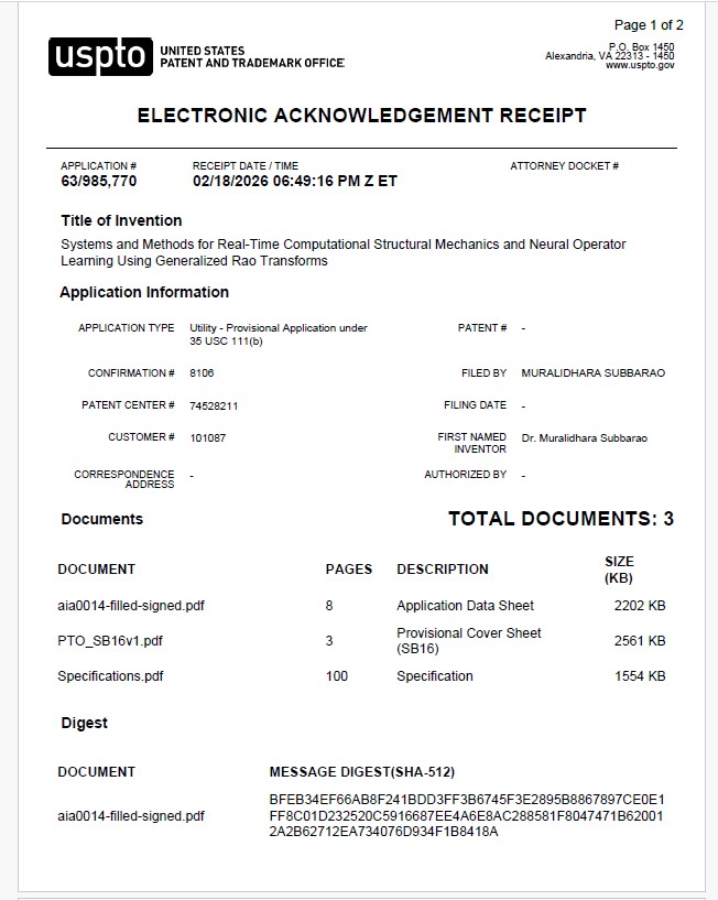 RT for sturct mech and neural operator