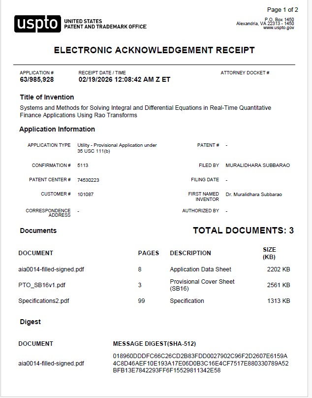 RT for Real-time Quantitative Finance