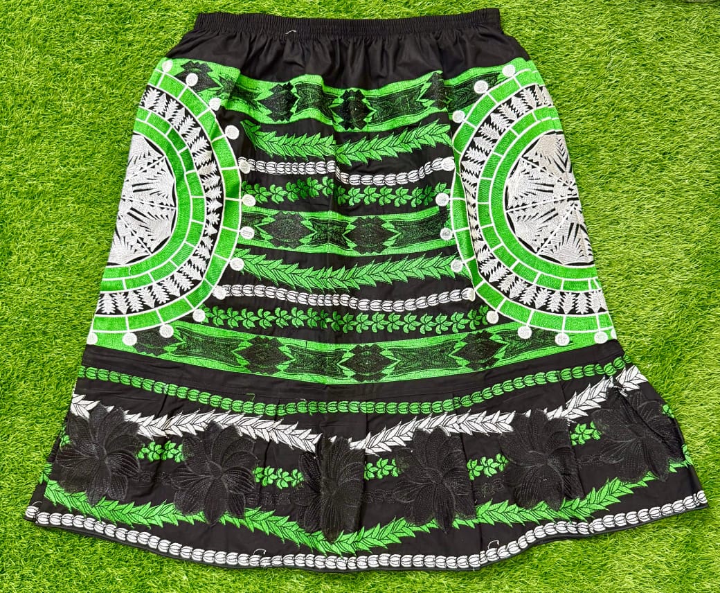Traditional Green and Black Skirt