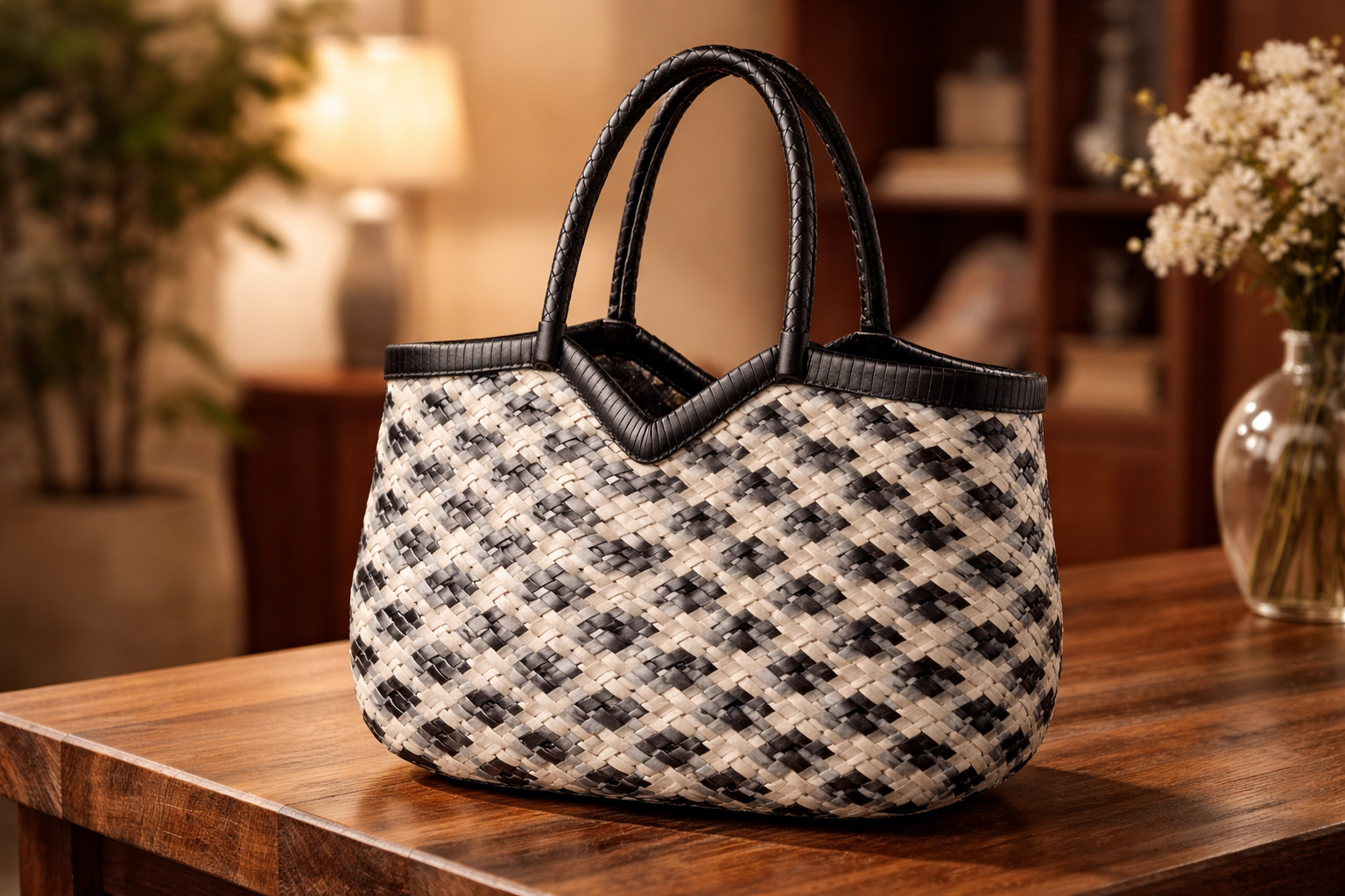 Handwoven Genuine Leather Tote Bag | Premium Export Quality | Custom Logo & Bulk Orders Available