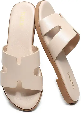 Beige Slip-on Sandals