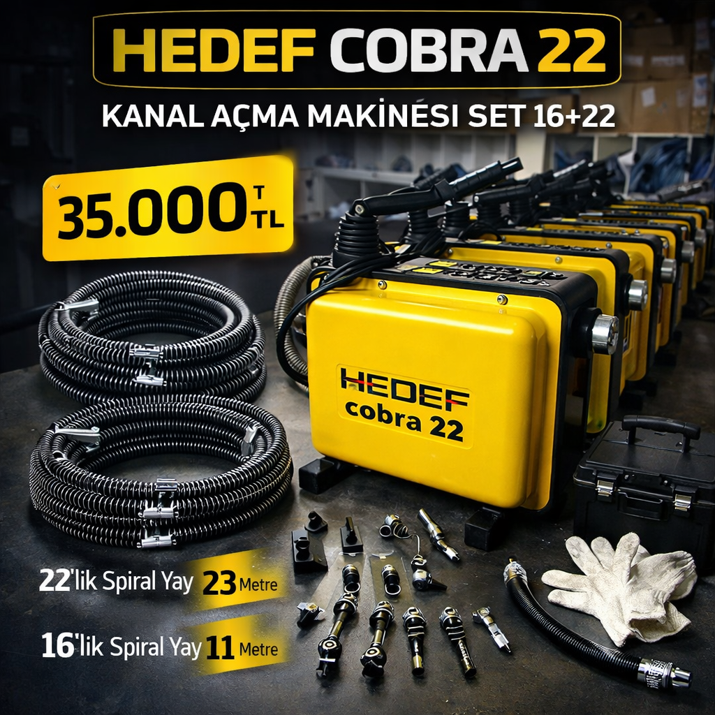 Hedef Cobra 22 Kanal Açma Makinesi
