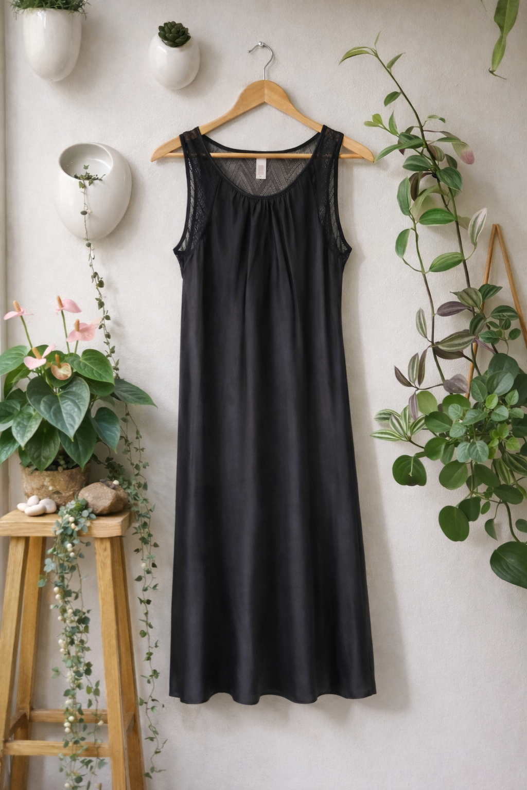 Camisón largo de satin