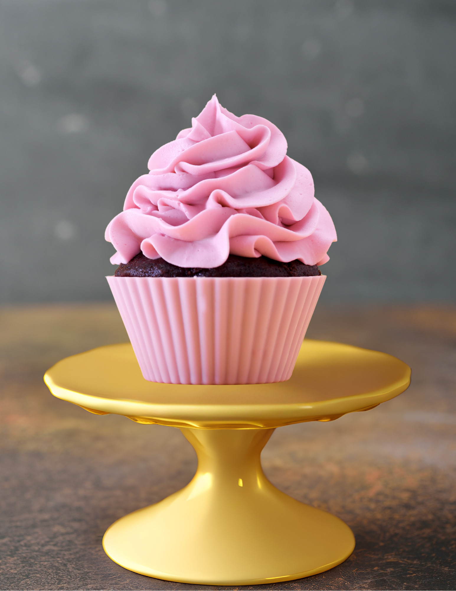 Chocolate Cupcake with Strawberry Buttercream 