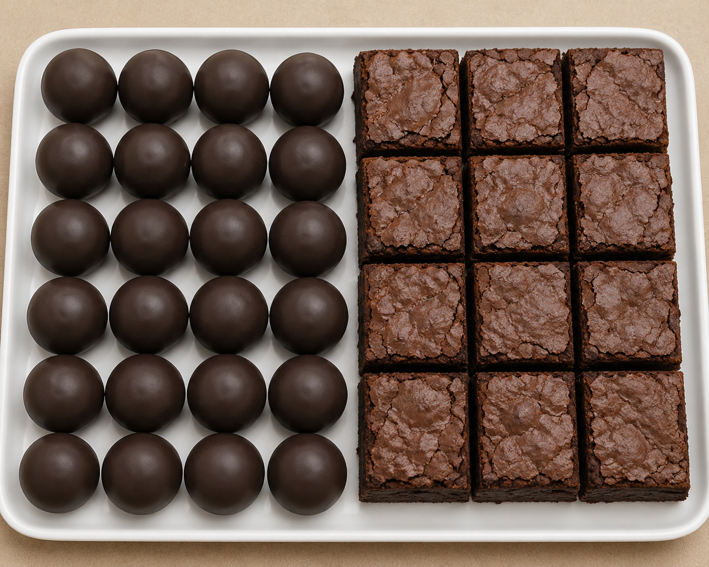 Chocolate Brownie & Oreo Balls Platter
