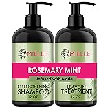 Mielle Rosemary Mint Strengthening Shampoo and Scalp & Hair Oil Set