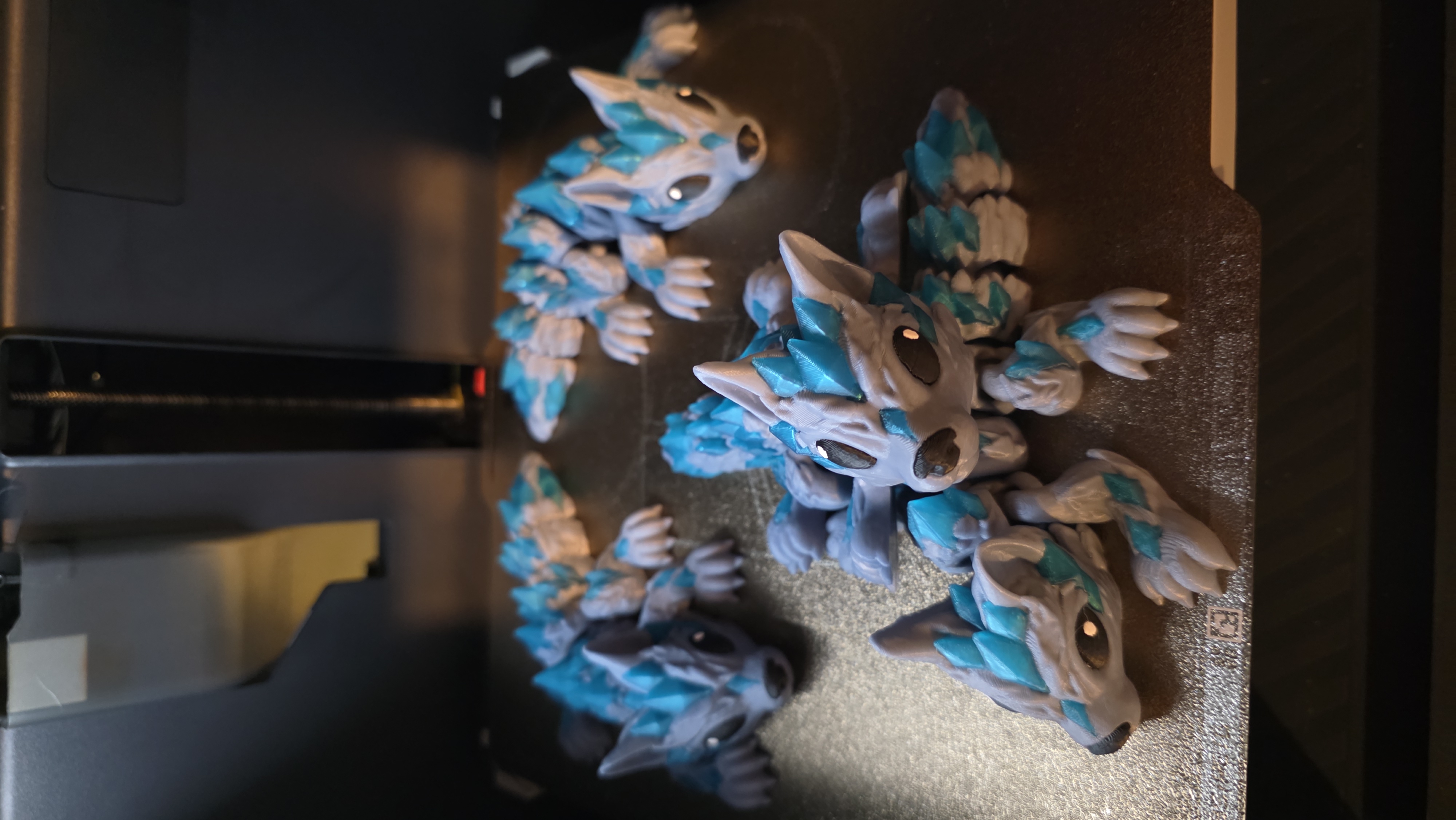 3D Printed Articulated Wolf Figurine