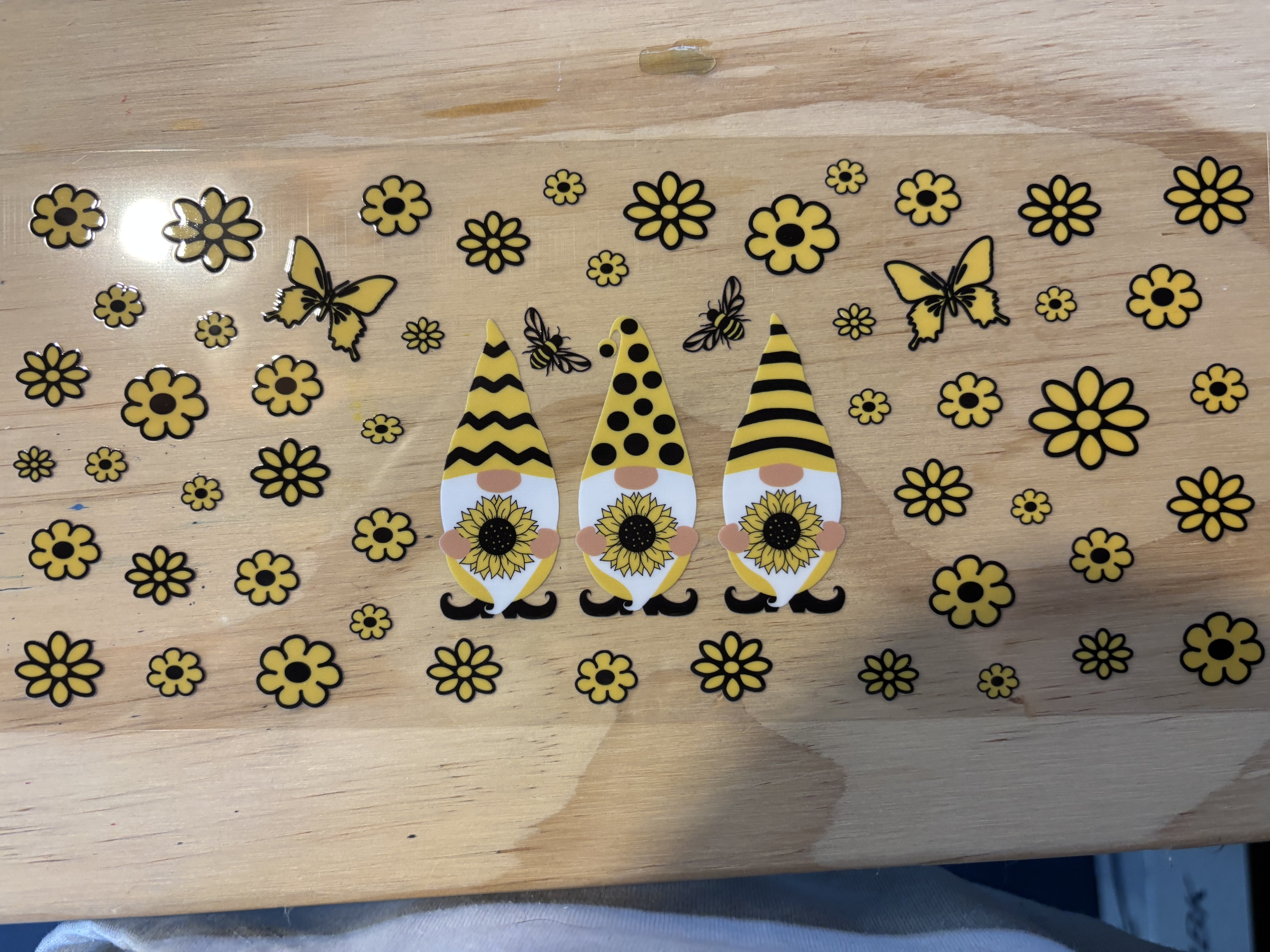 Gnomes and Sunflowers UVDTF