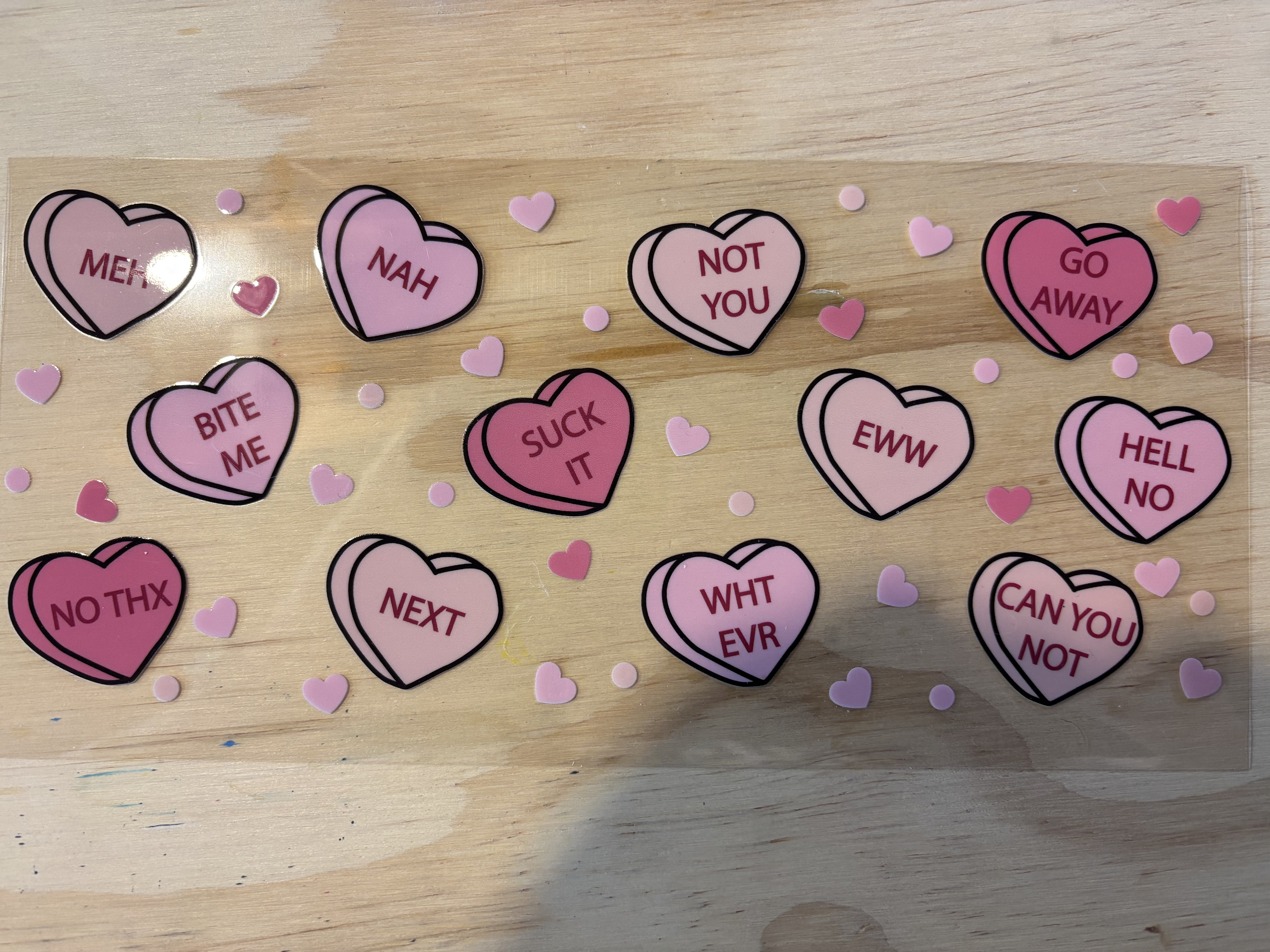 Anti-Valentine Glass Can Wrap