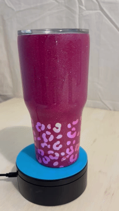 Pink Leopard Resin Tumbler