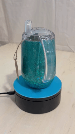 Teal Glitter Resin Tumbler