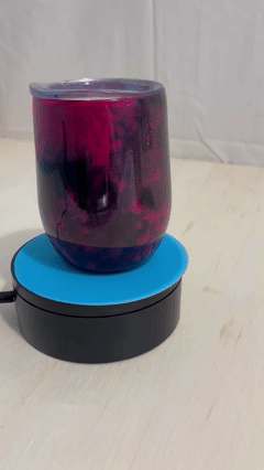 Black and Pink Resin Wine Tumbler