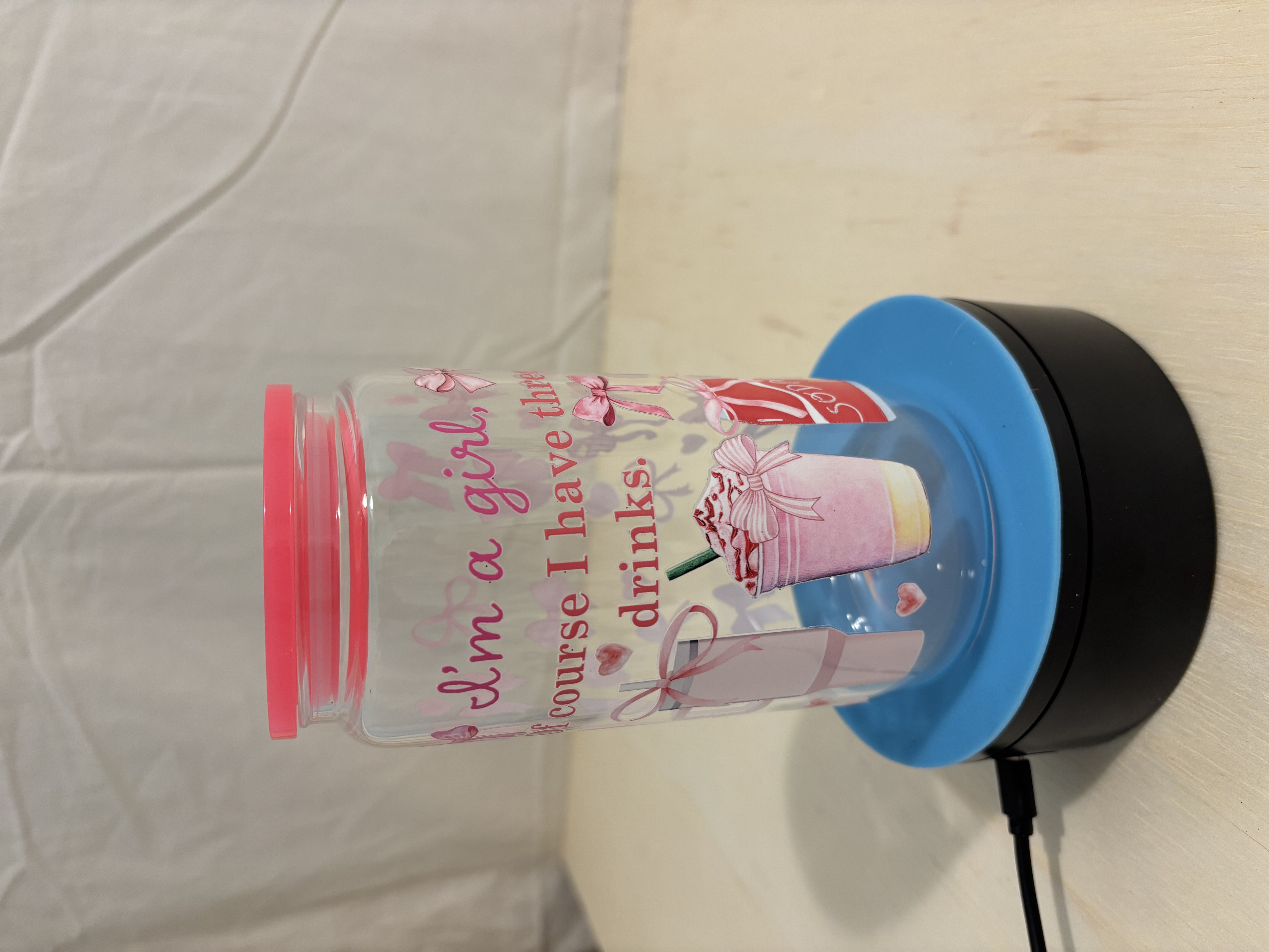 I'm a Girl Glass Tumbler