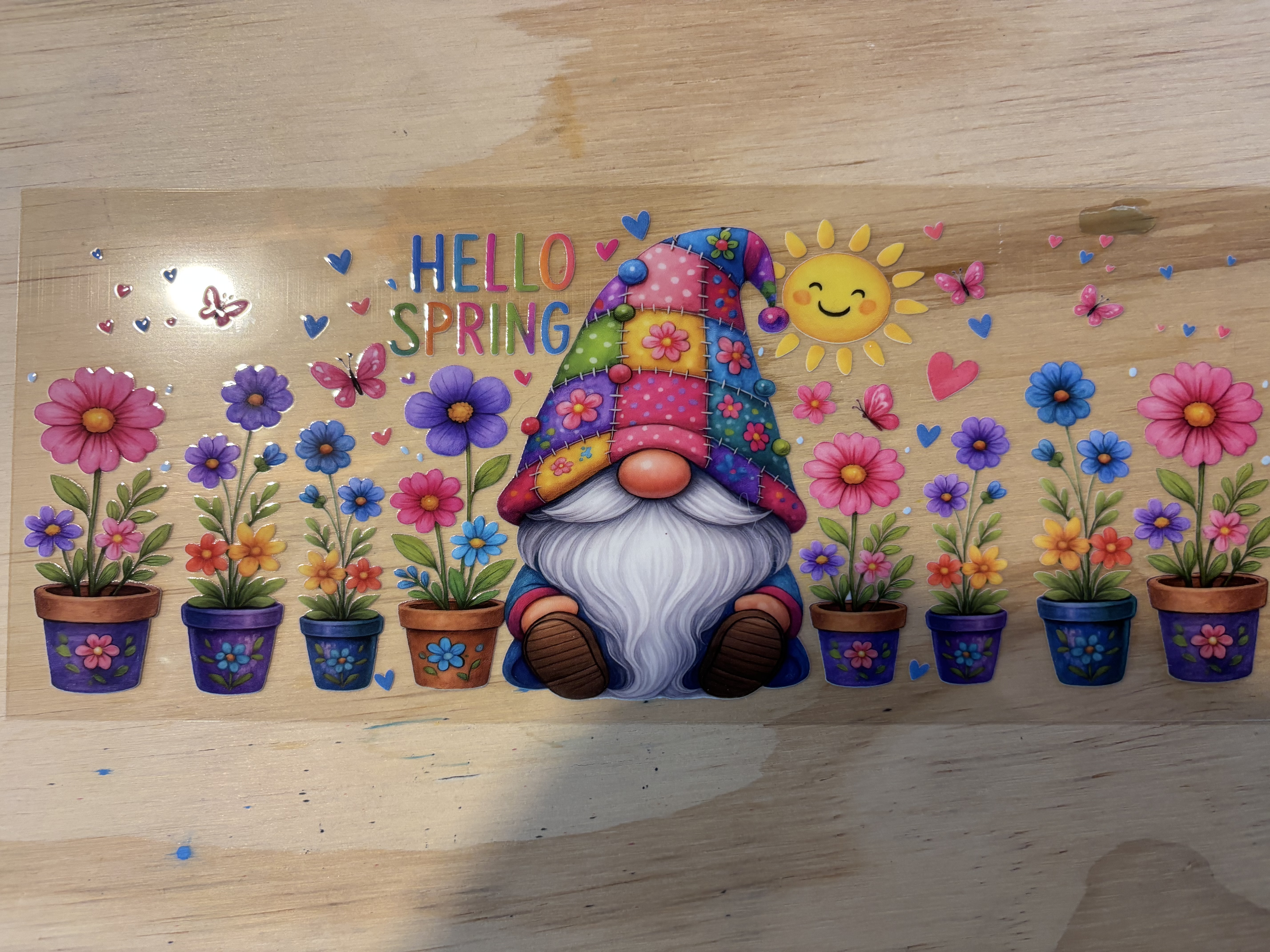 Gnome Hello Spring UVDTF